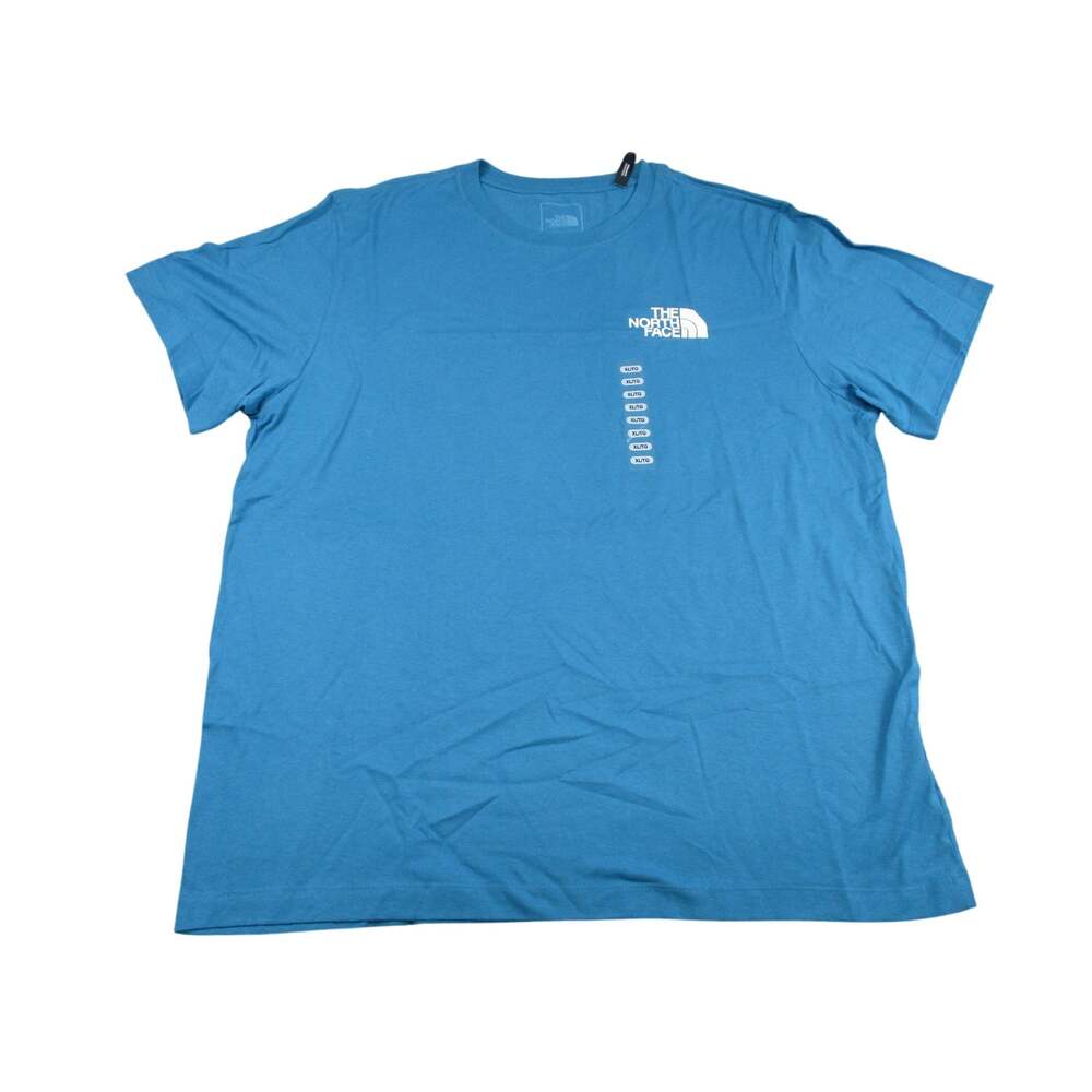 The North Face Evo Throwback Shirt Mens XL Blue Never Stop Exploring Logo Tee